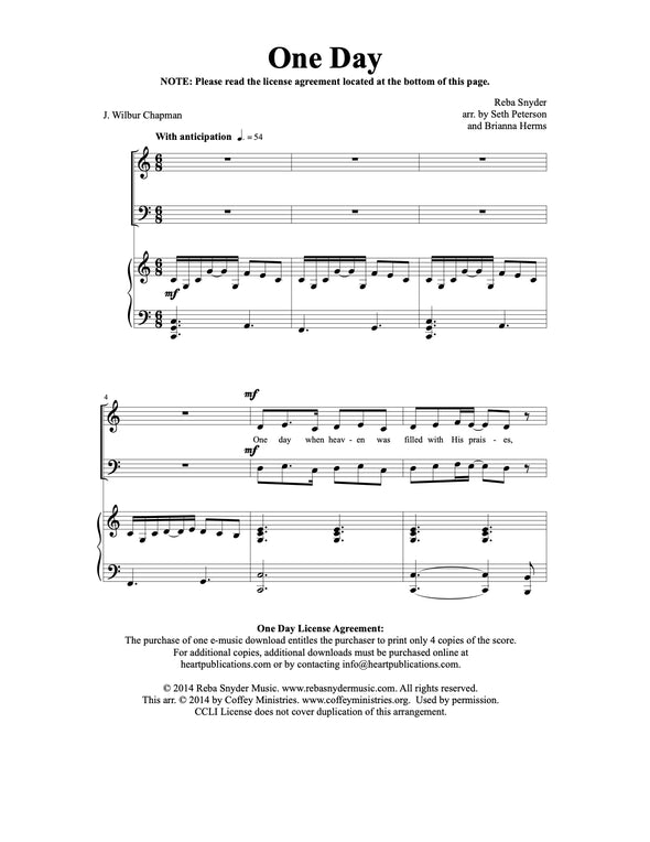 One Day (SATB)